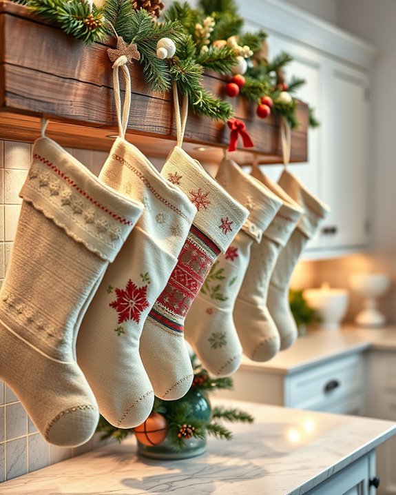 personalized festive christmas stockings