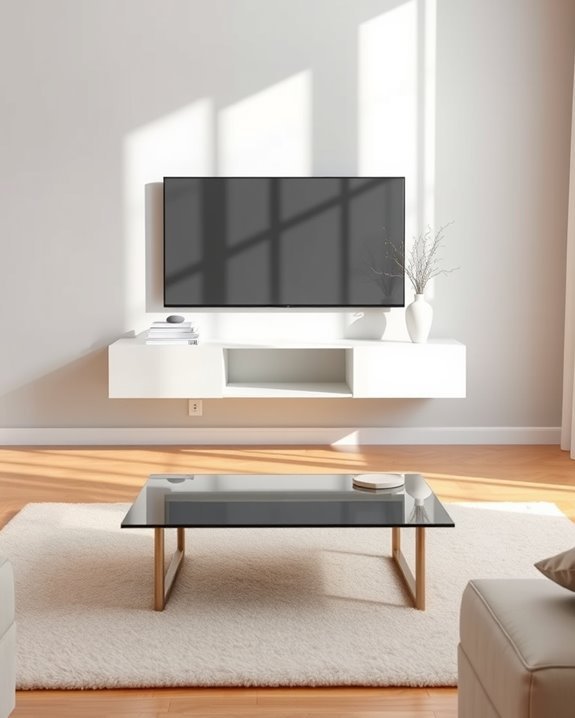personalized floating tv stand
