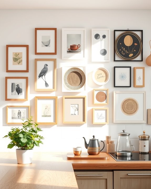 personalized kitchen art display