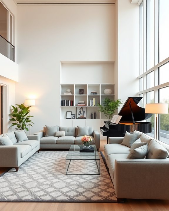 piano enhances living elegance