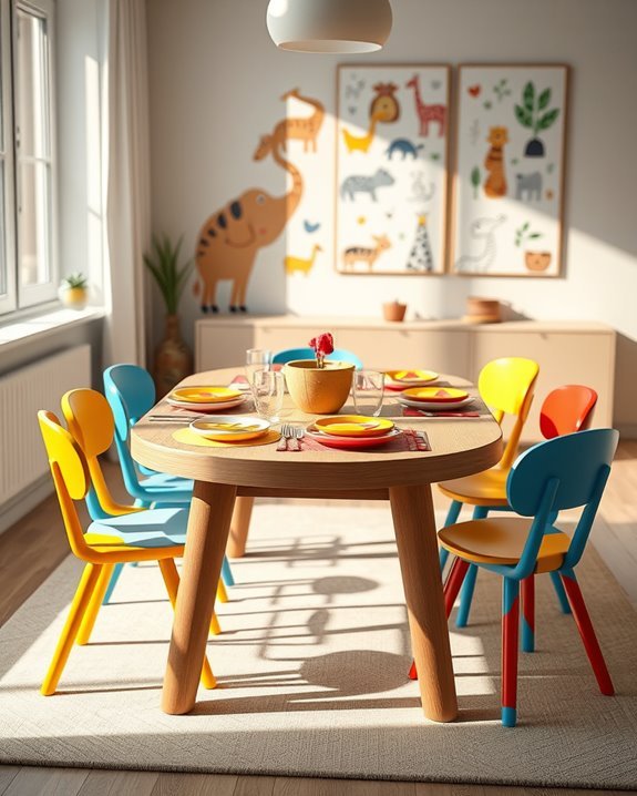 playful dining area design