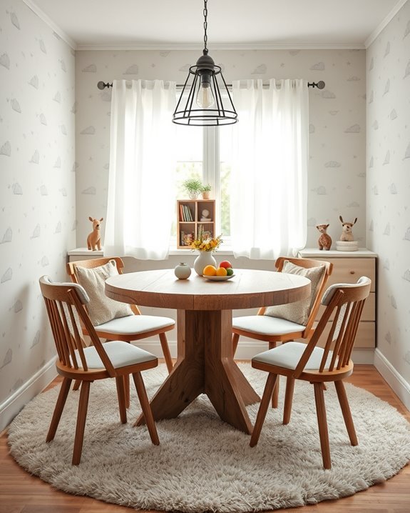 playful dining nook decor