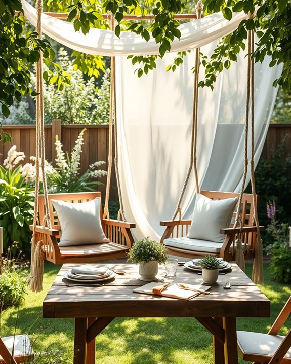 playful swing seating arrangements