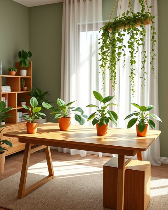 potted plants enhance productivity