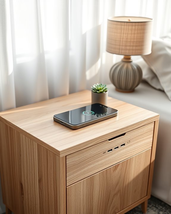practical charging nightstand design