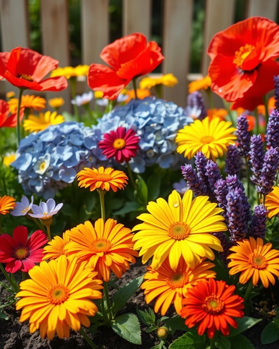 rainbow garden color combinations