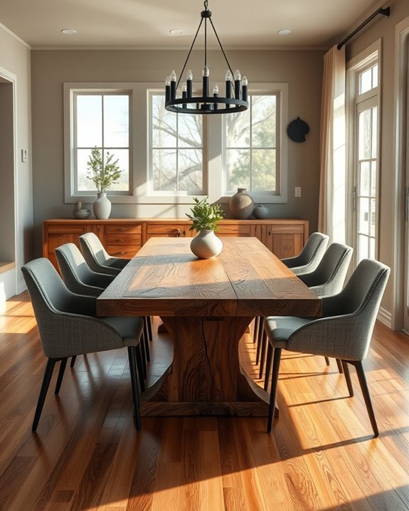 reclaimed wood dining accents
