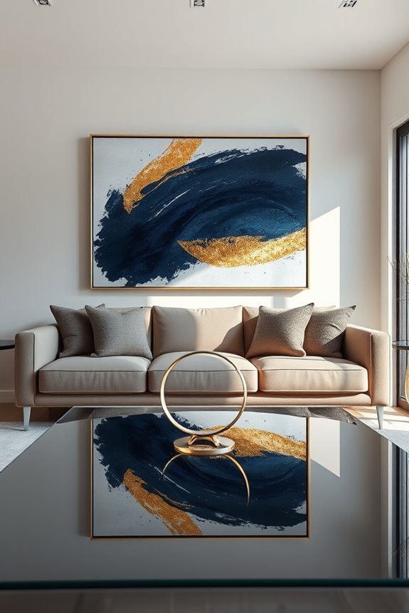 reflective metallic wall art