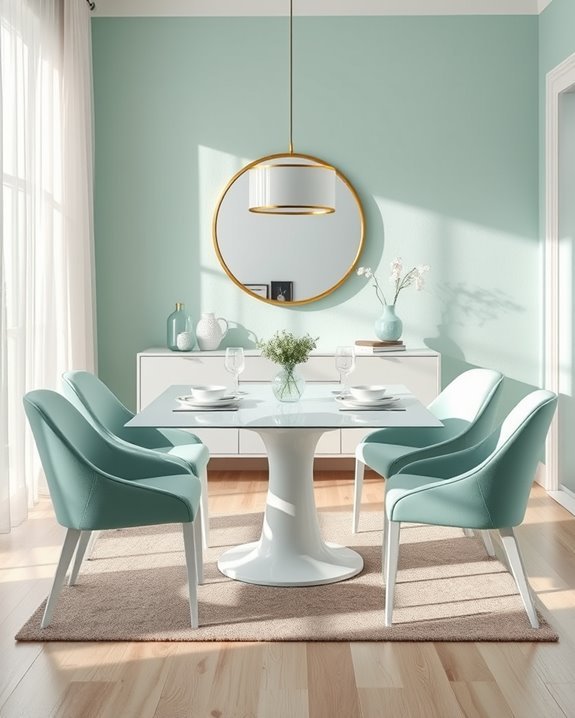 refreshing mint dining ambiance
