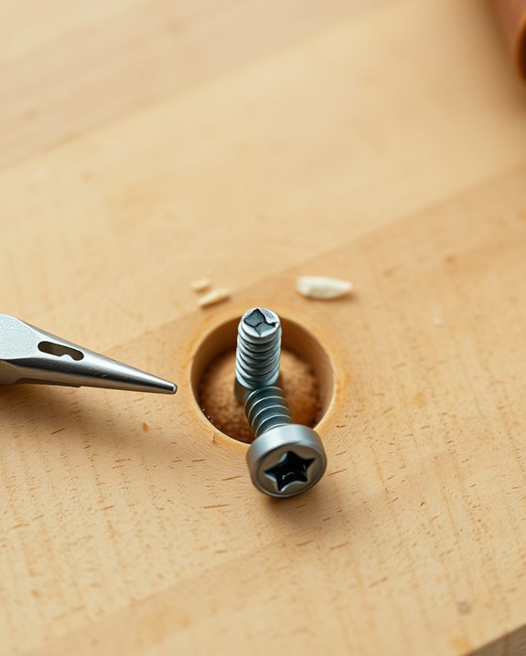 remove broken screw carefully