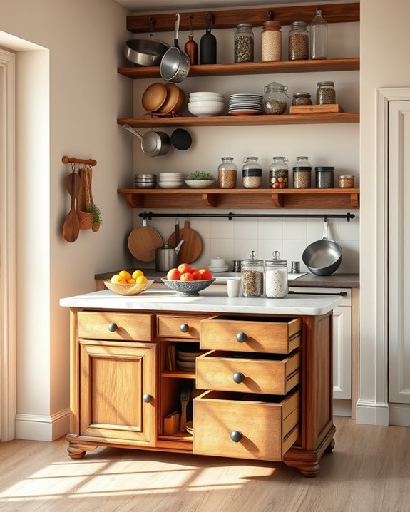 repurposed furniture for storage