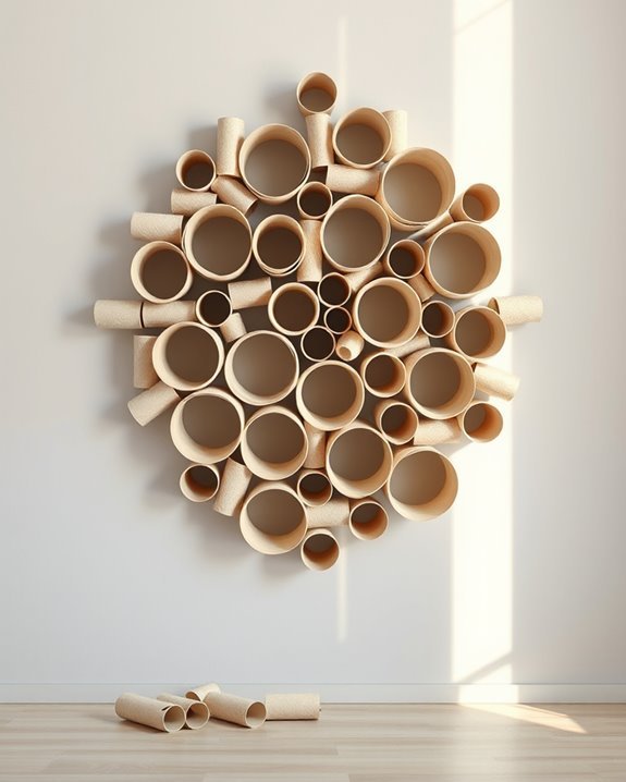 repurposed paper towel art