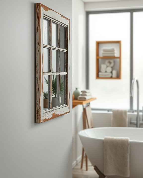 repurposed window frame decor
