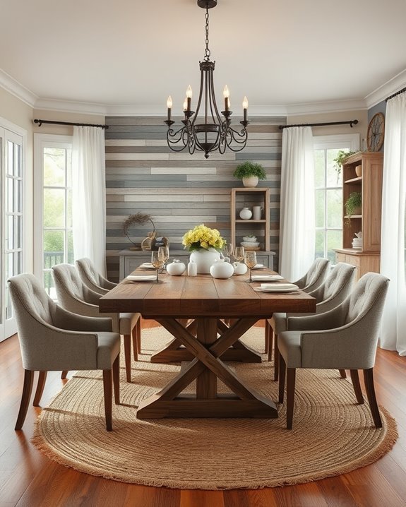 repurposed wood dining accents