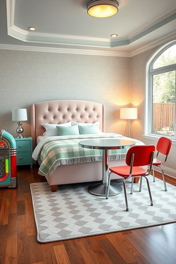 retro diner bedroom decor