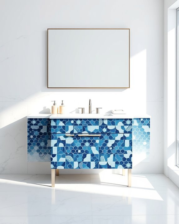 revitalizing blue washstand design