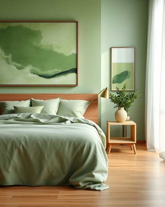 revitalizing green artwork displays