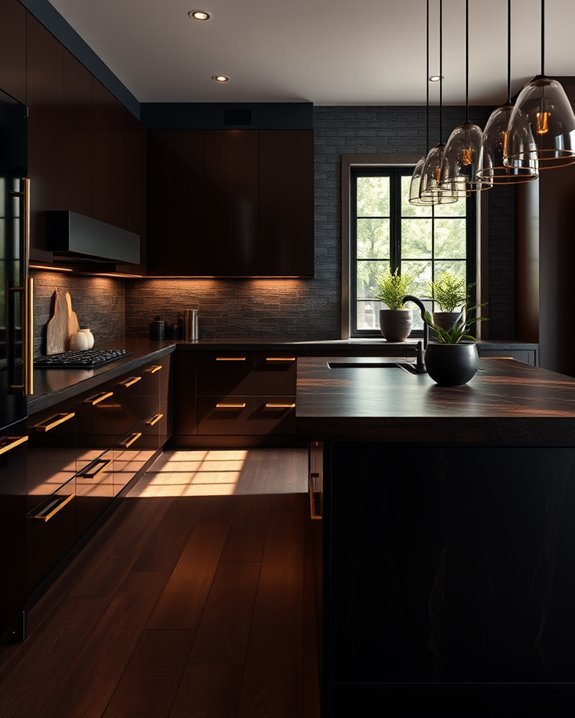 rich chocolate brown accents