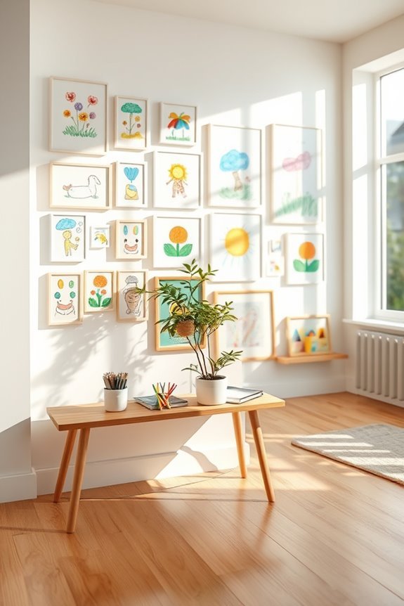 rotating children s art showcase