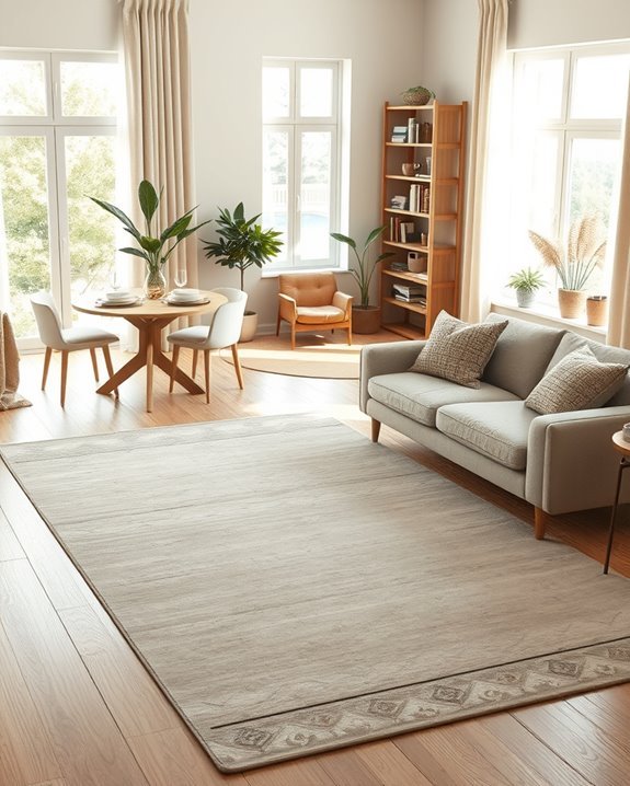 rugs define social spaces