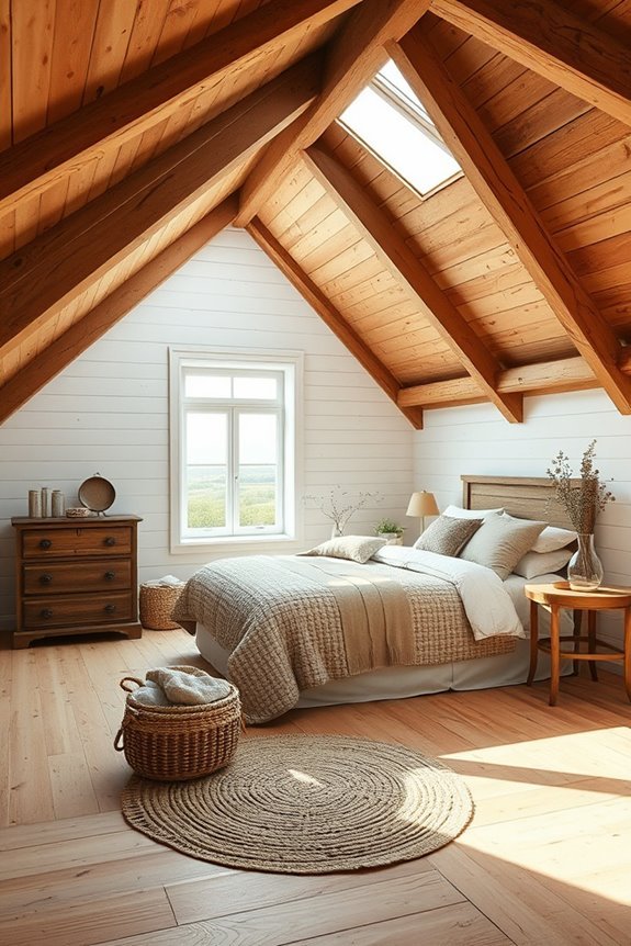rustic attic bedroom warmth