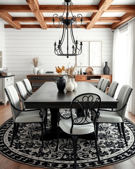 rustic black and white elegance