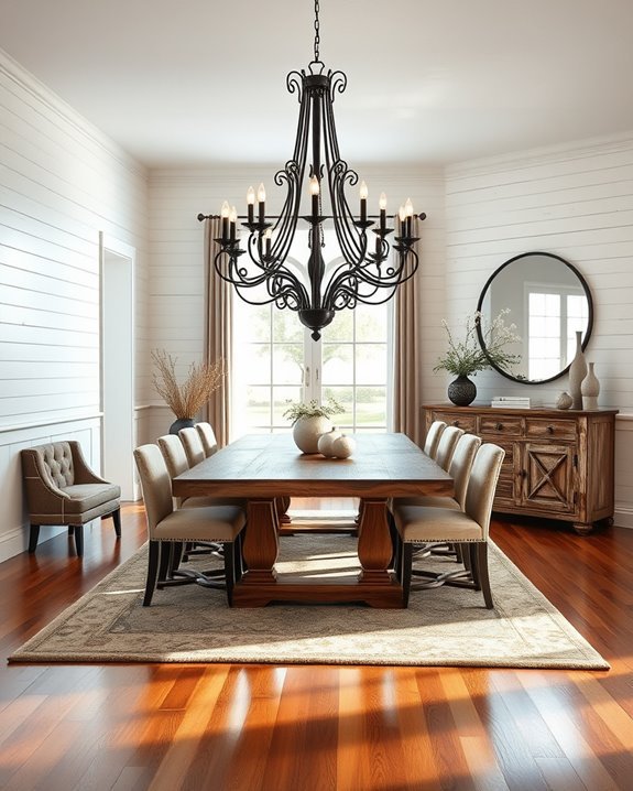 rustic black chandelier elegance