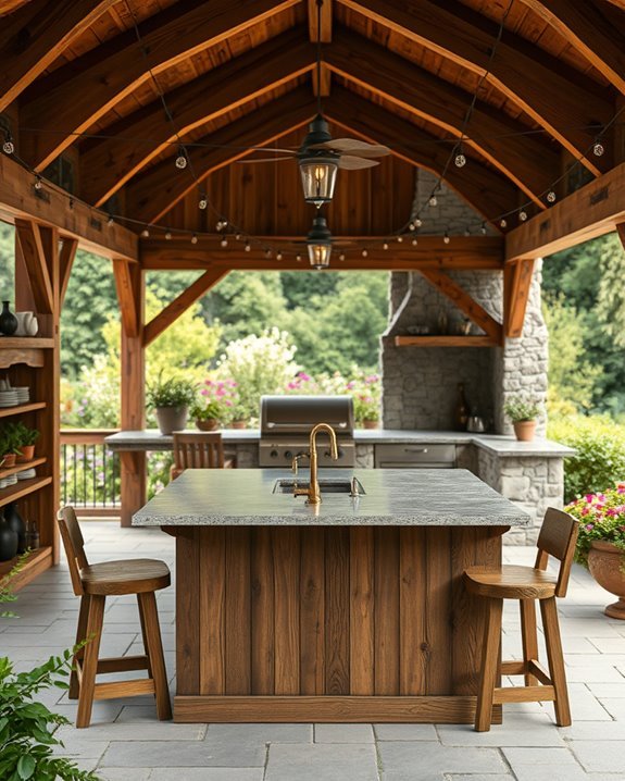 rustic charm for entertaining