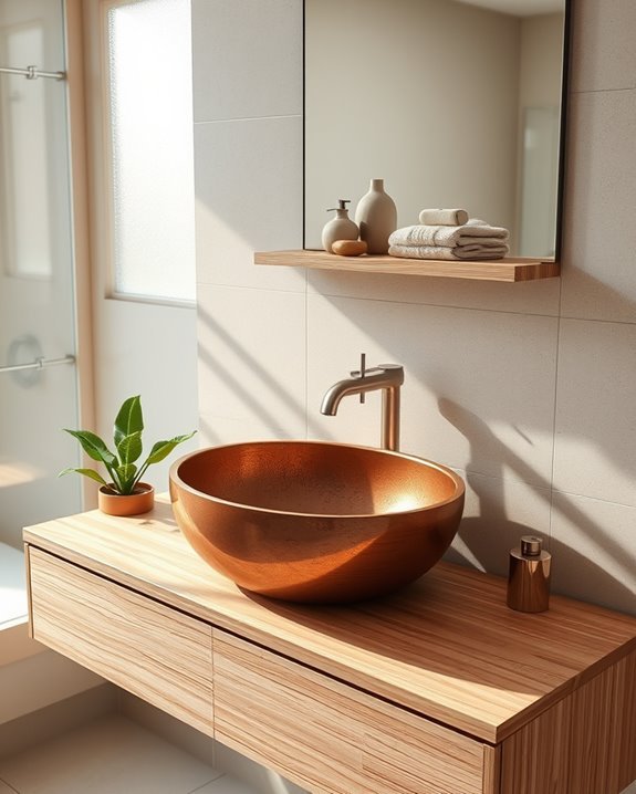 rustic copper sink elegance