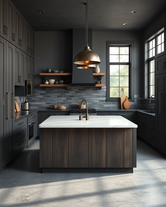 rustic dark grey elements
