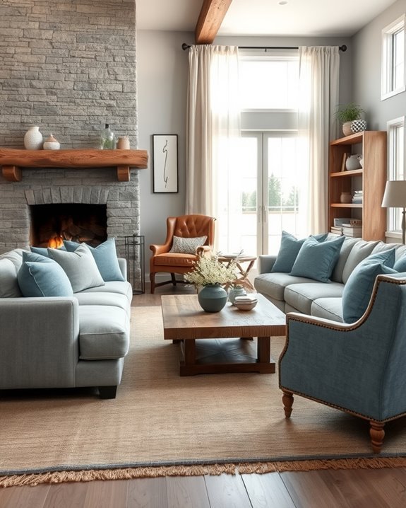 rustic elegance with blue