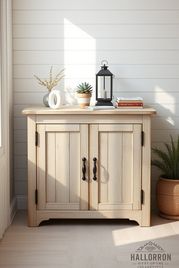 rustic farmhouse accent cabinet