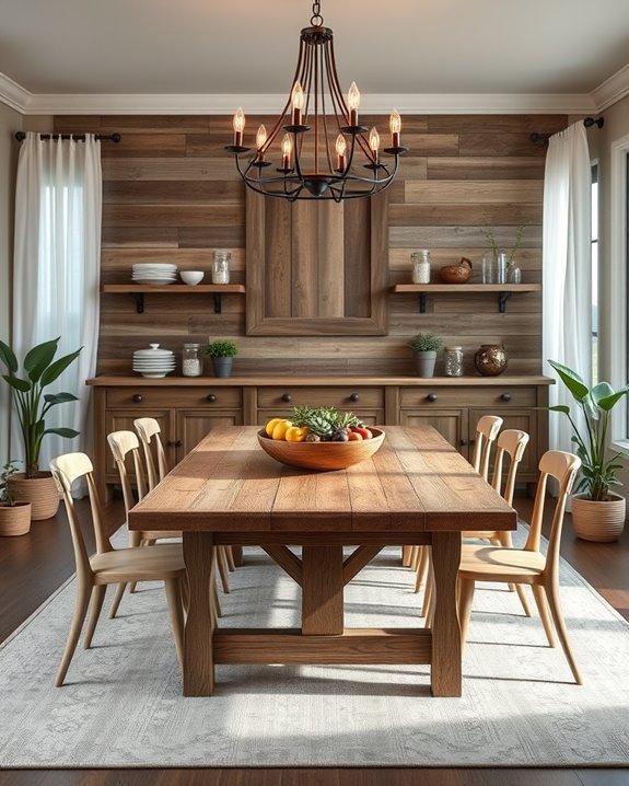 rustic farmhouse dining decor