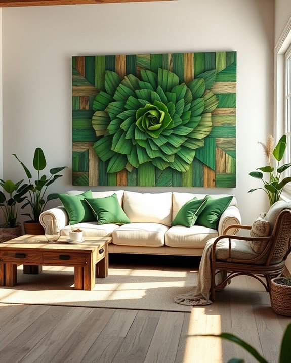 rustic green wood artistry