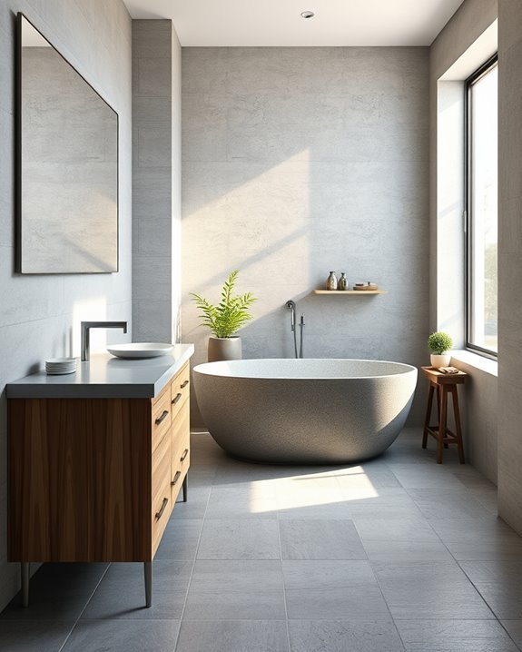 rustic grey bathroom decor
