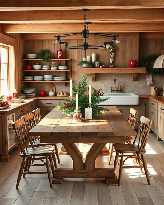 rustic holiday kitchen decor