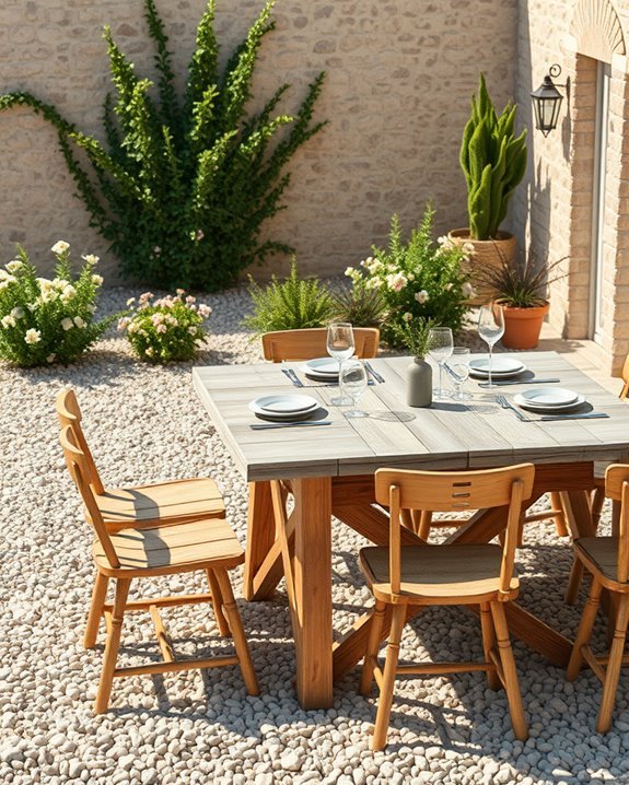 rustic outdoor dining experience