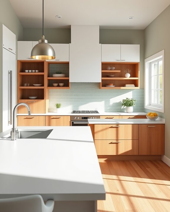 rustic pine white accents