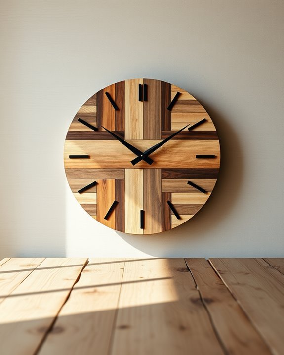 rustic reclaimed wood clocks