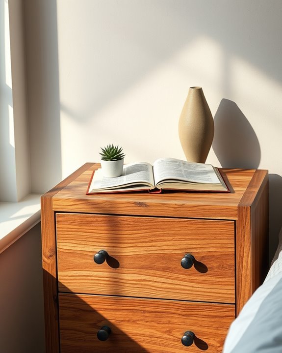 rustic reclaimed wood nightstand