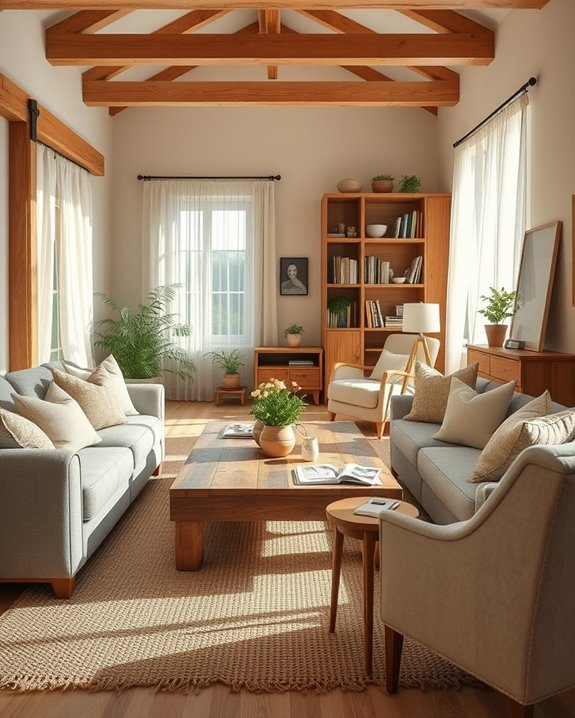 rustic wood enhances warmth