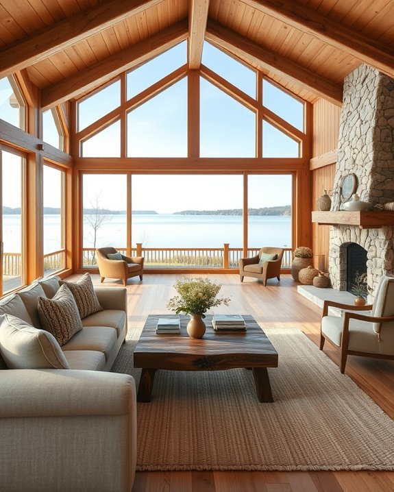 rustic wood furniture accents