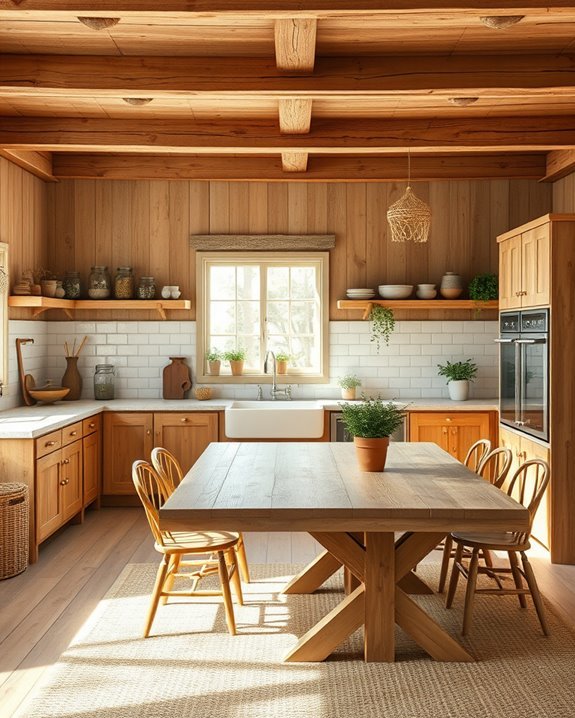 rustic wood kitchen charm