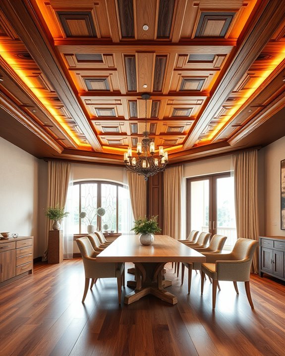 rustic wood paneling charm