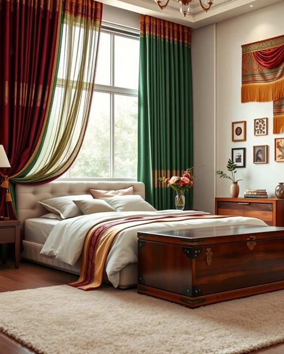 sari drapes enhance decor