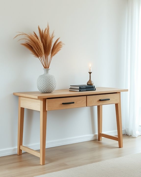 scandinavian minimalist console table