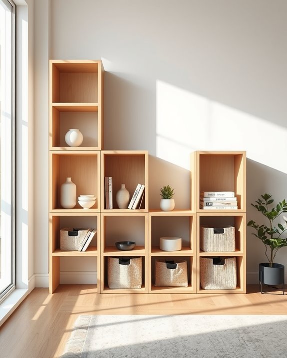 sculptural storage design elements