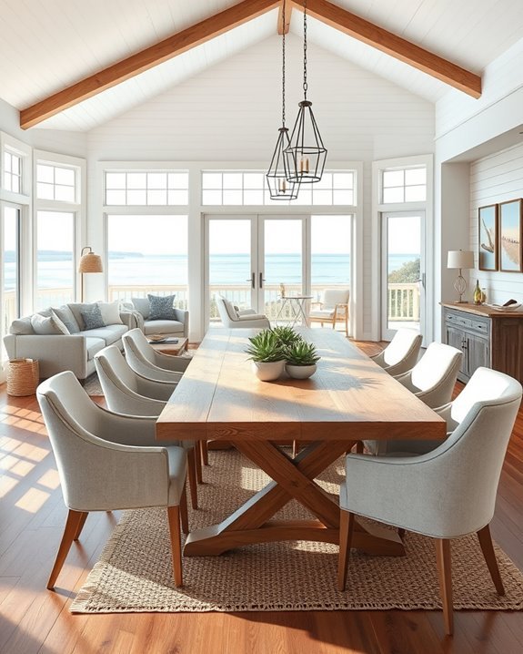 seamless coastal dining spaces