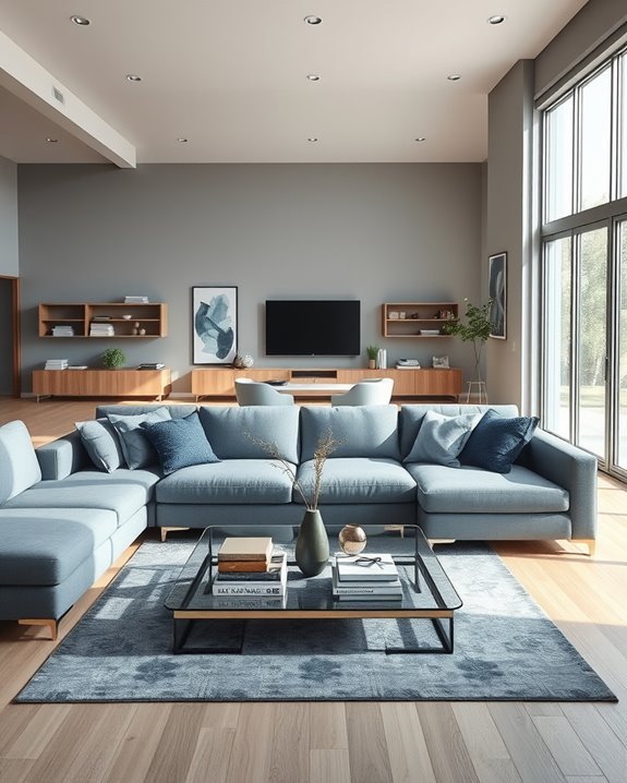 seamless grey blue elegance
