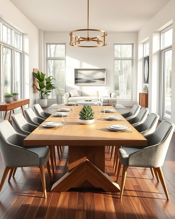 seamless open concept dining